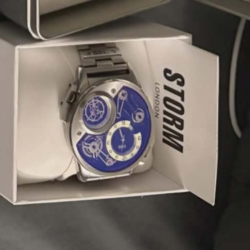 Storm Blue and Silver Multi-Function Stainless Watch